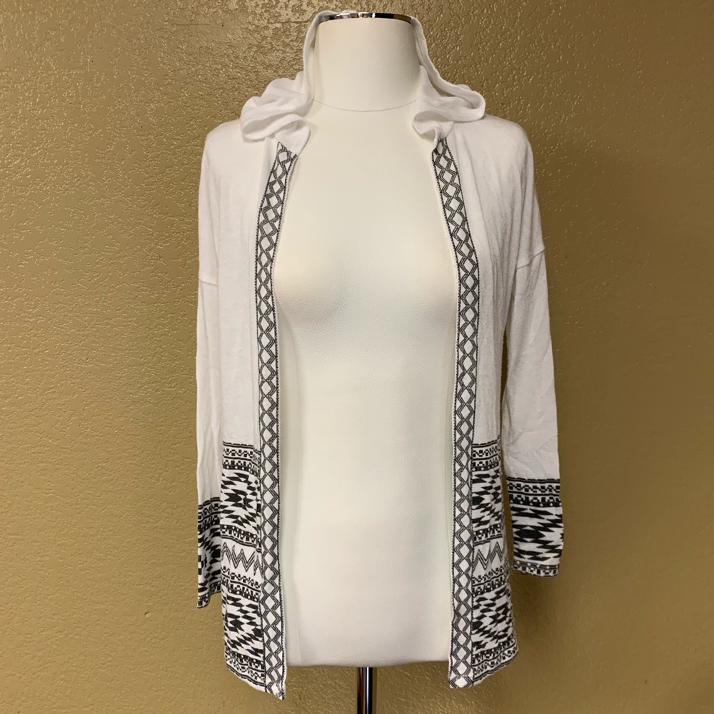 Self Esteem Hooded Cardigan Large Aztec Boho Southwest